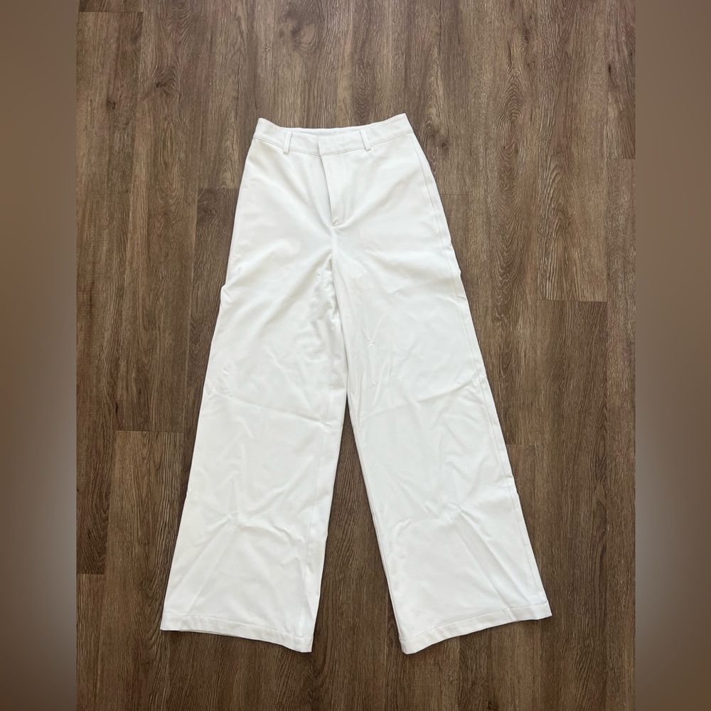 Danielle Bernstein aka WeWoreWhat White slacks